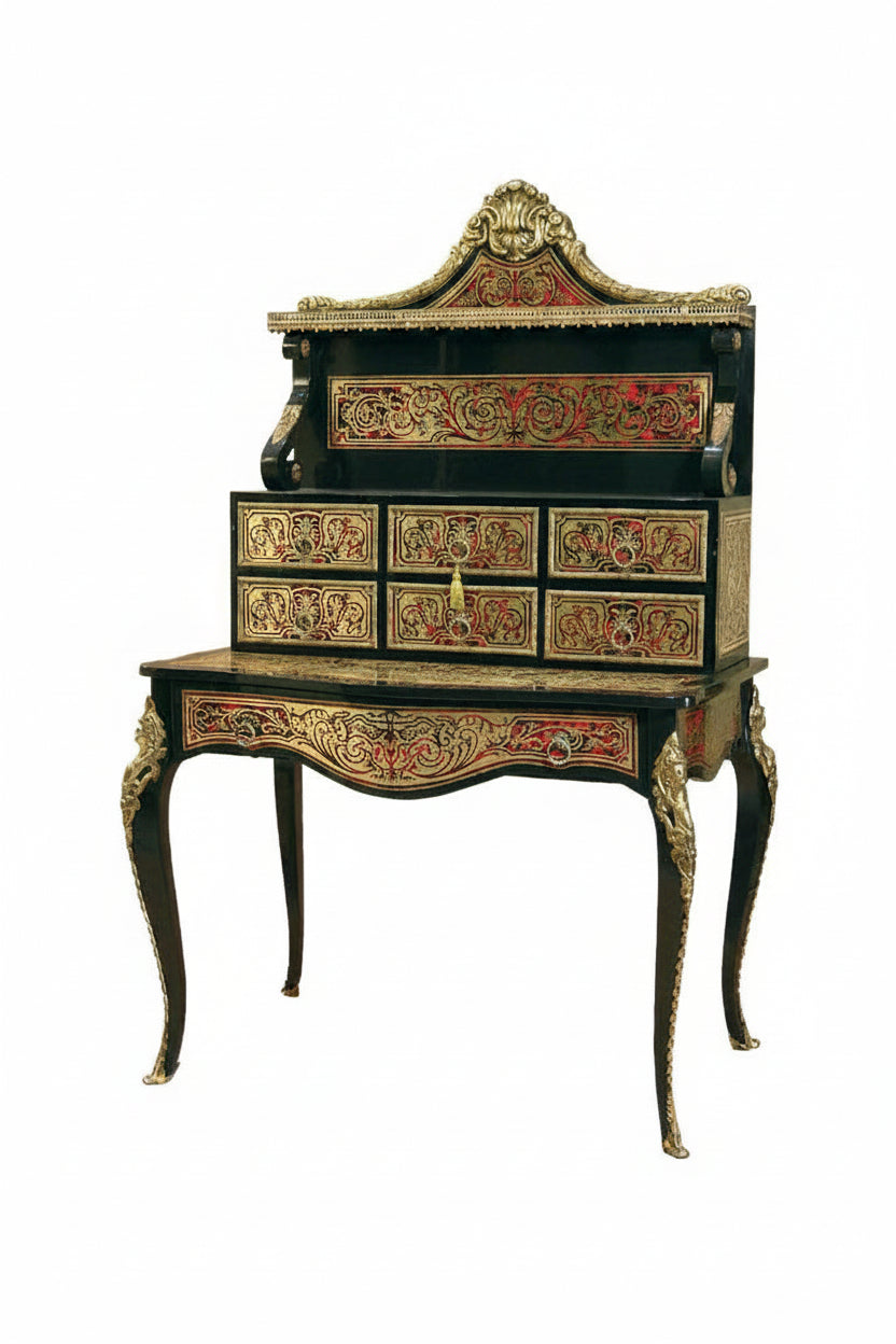 Boulle Secretary Desk – Masterful Antique Elegance