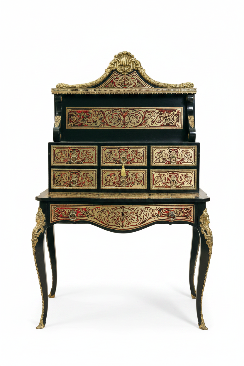Boulle Secretary Desk – Masterful Antique Elegance