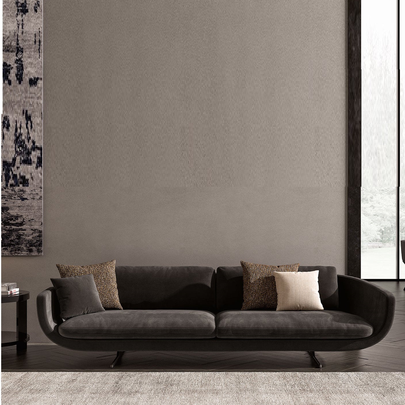 Arden Sofa - Curved Frame Fabric Sofa