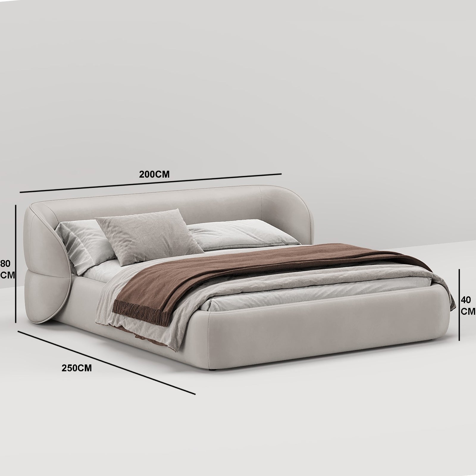 Riyu C.King Bed / Faux Premium Leather