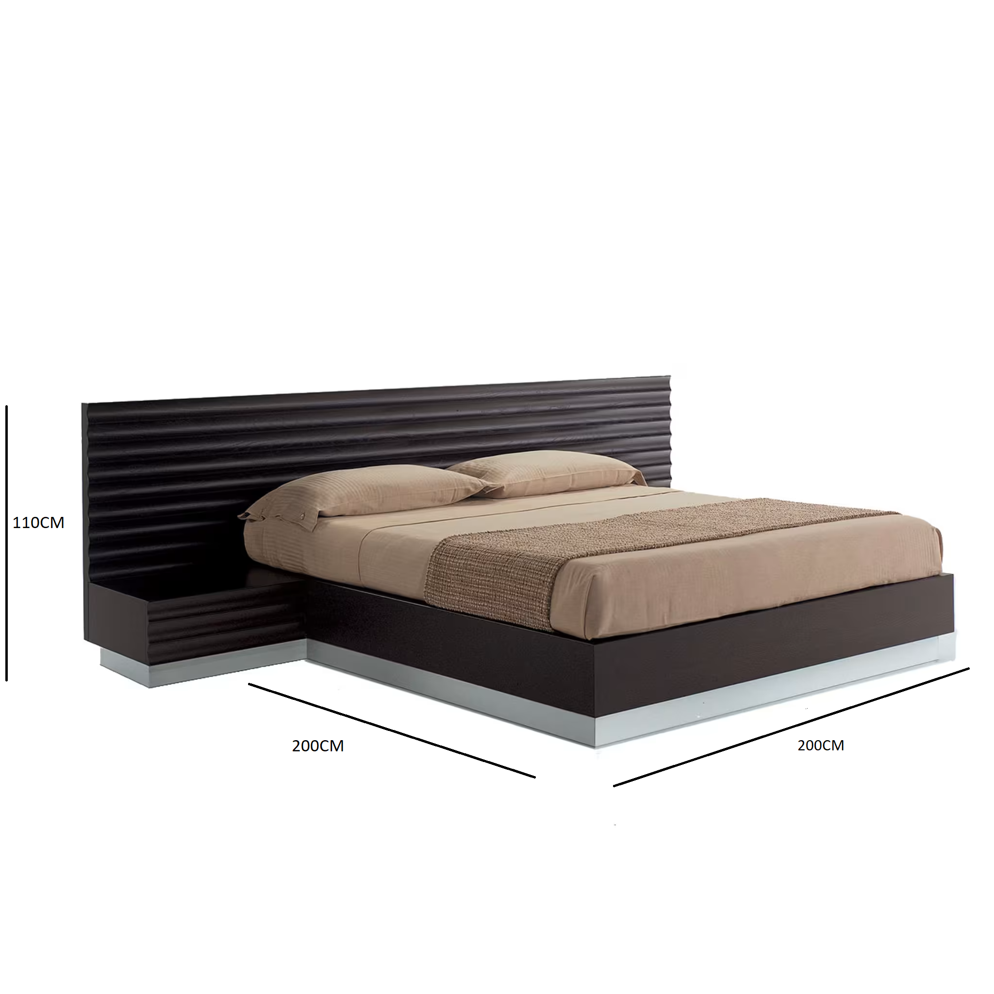 Riven Bed - Natural Wood Bed with Nightstands