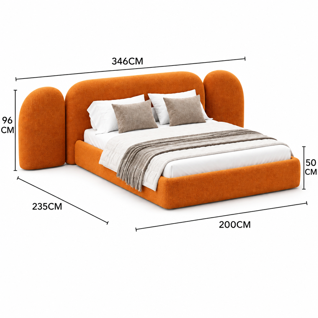 Orin Sculptural Upholstered Bed