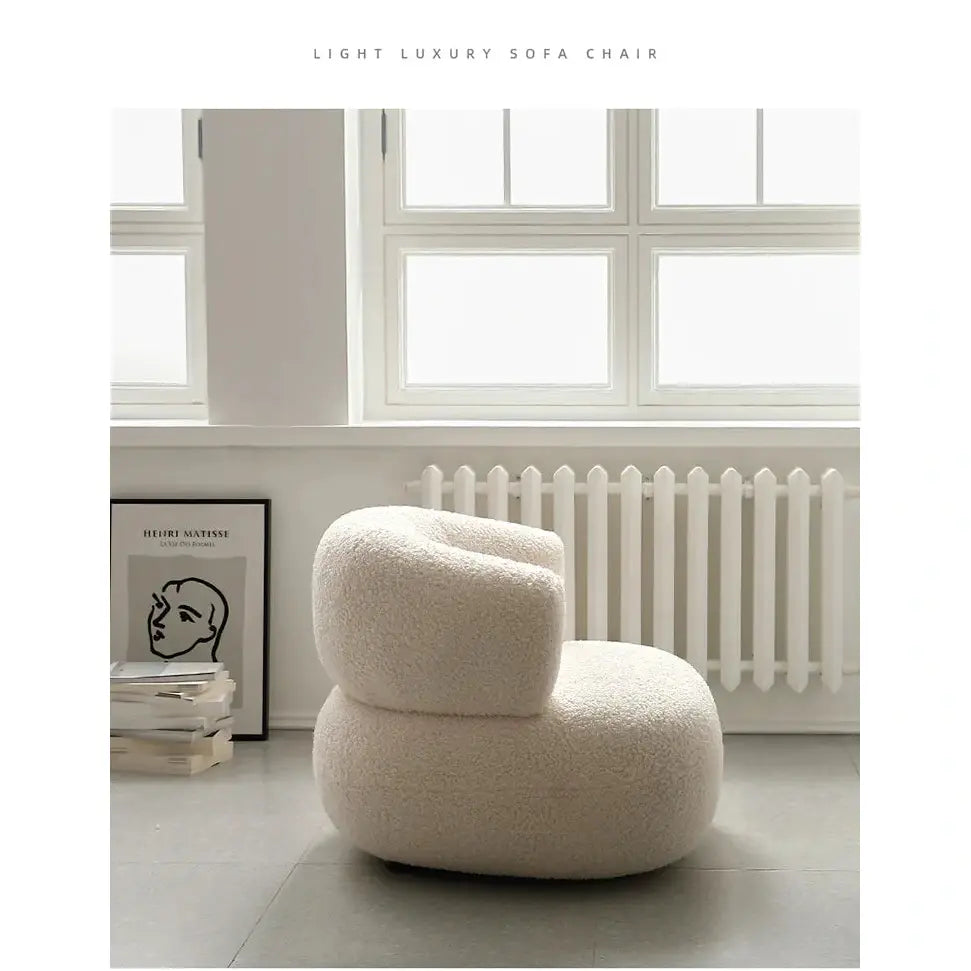 Mirelle Sculptural Bouclé Armchair