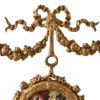 Rococo Double Medallion Hanging Wall Décor with Floral Prints & Bow Garland