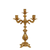 Baroque Brass 5-Arm Candelabra with Dragon Serpent Arms & Acanthus Base