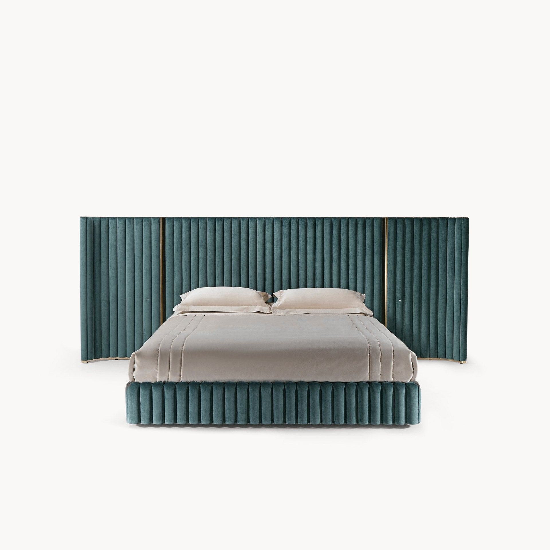 Neris Bed - Wide Channel Upholstered Bed