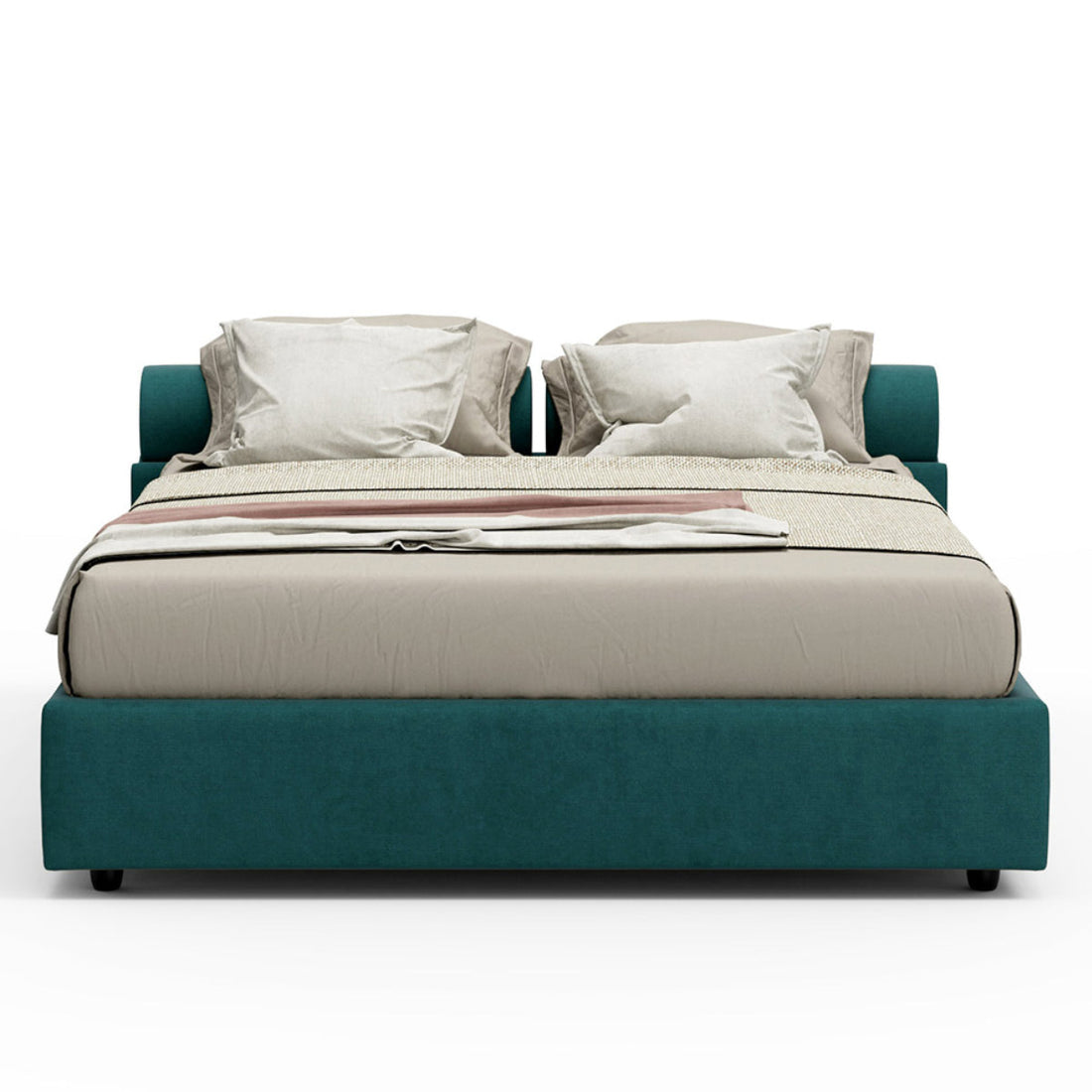 Aro Bed - Bolster Headboard Upholstered Bed