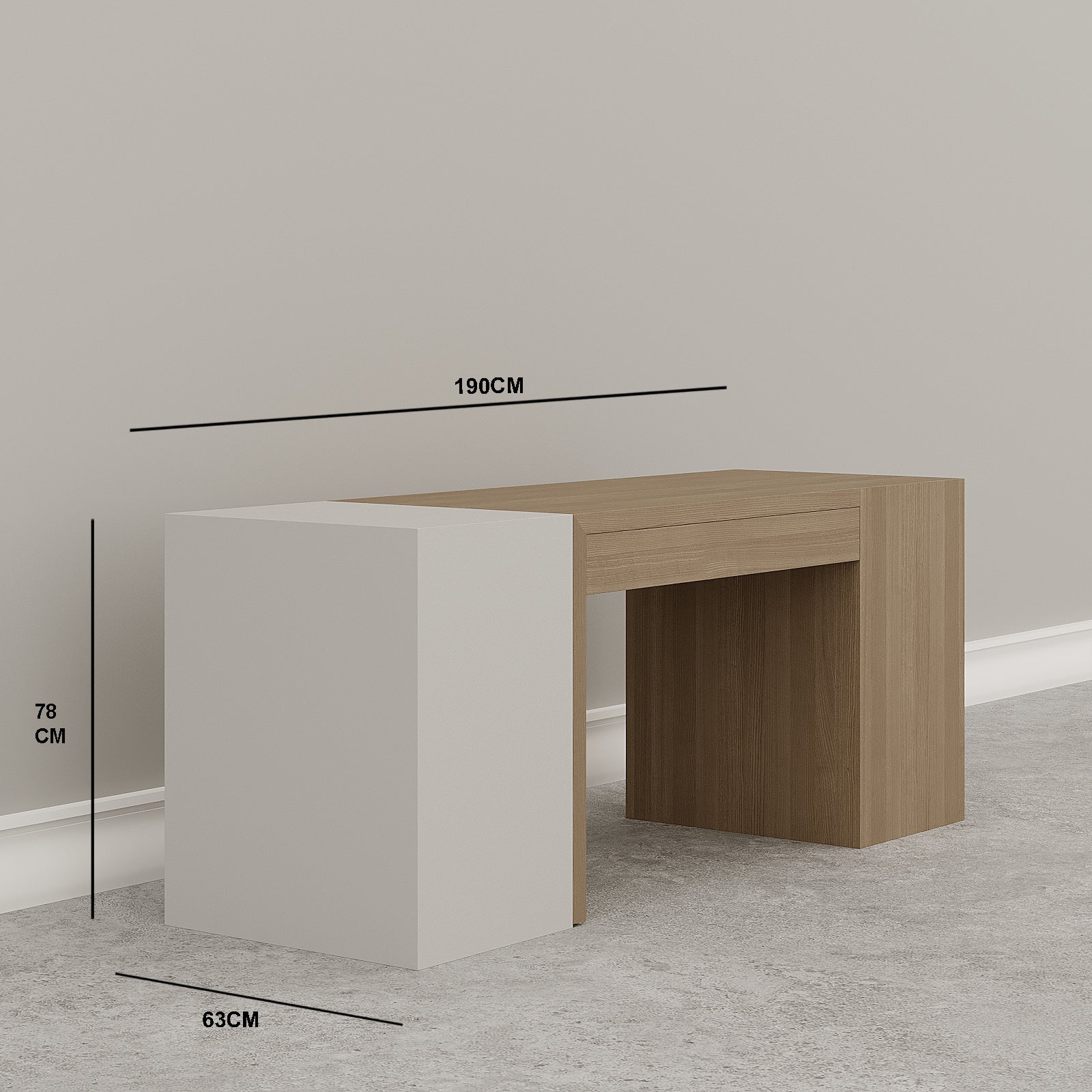 Ace Office Desk / 190 x 63 CM