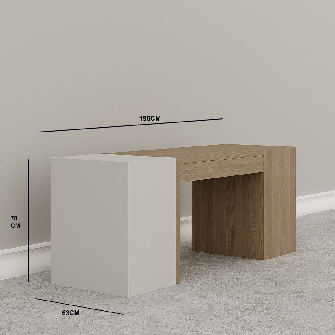 Ace Office Desk / 190 x 63 CM