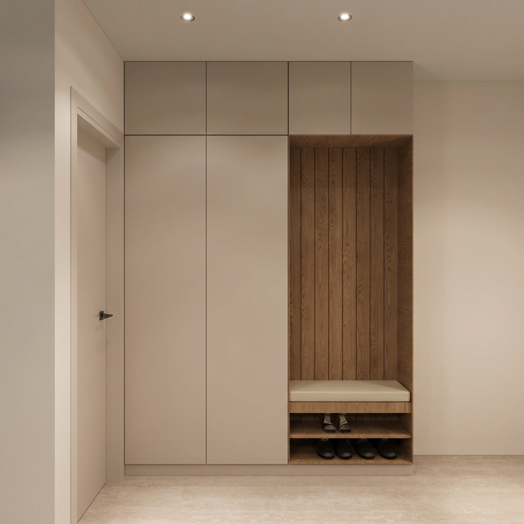 Alder front view in a contemporary entrance