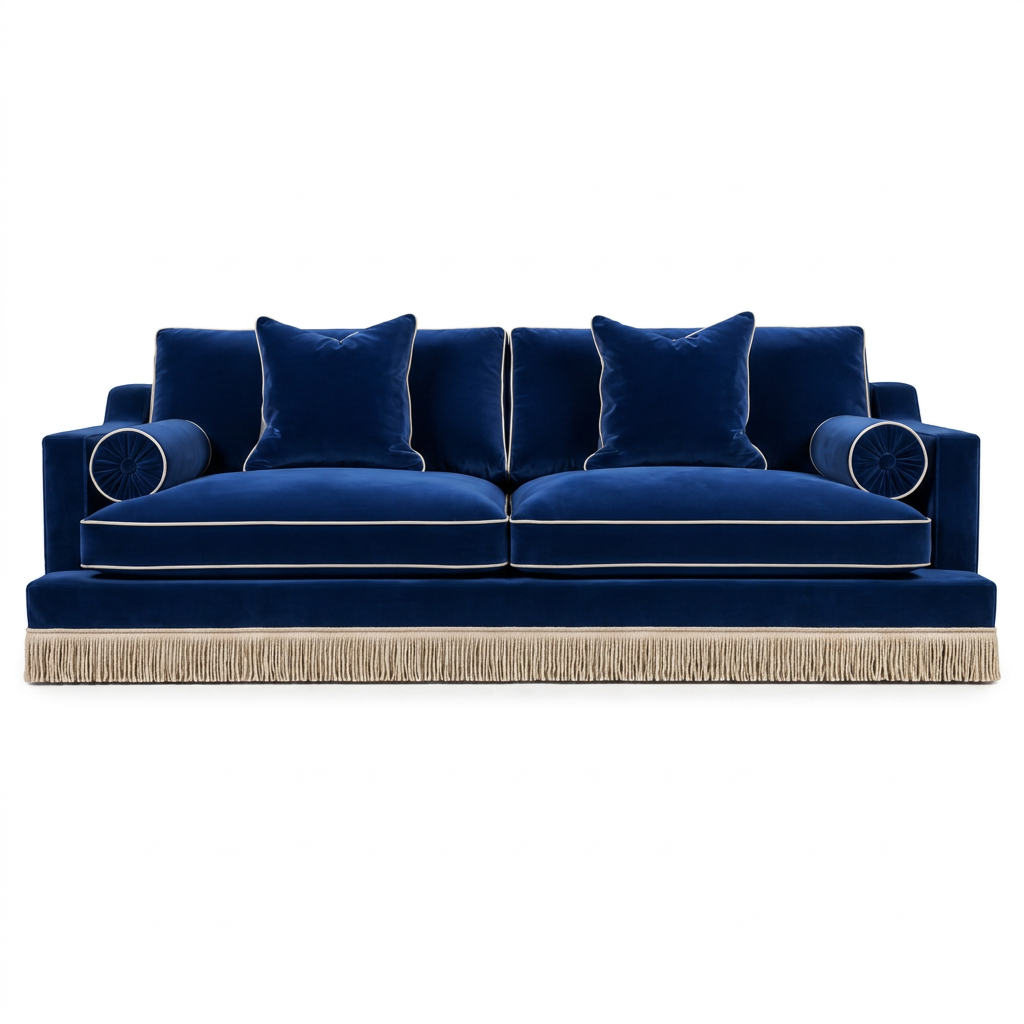 Amélie sofa, straight-on front view on a white background