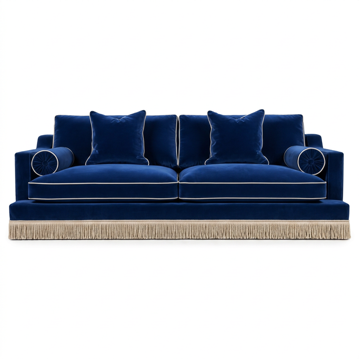 Amélie sofa, straight-on front view on a white background