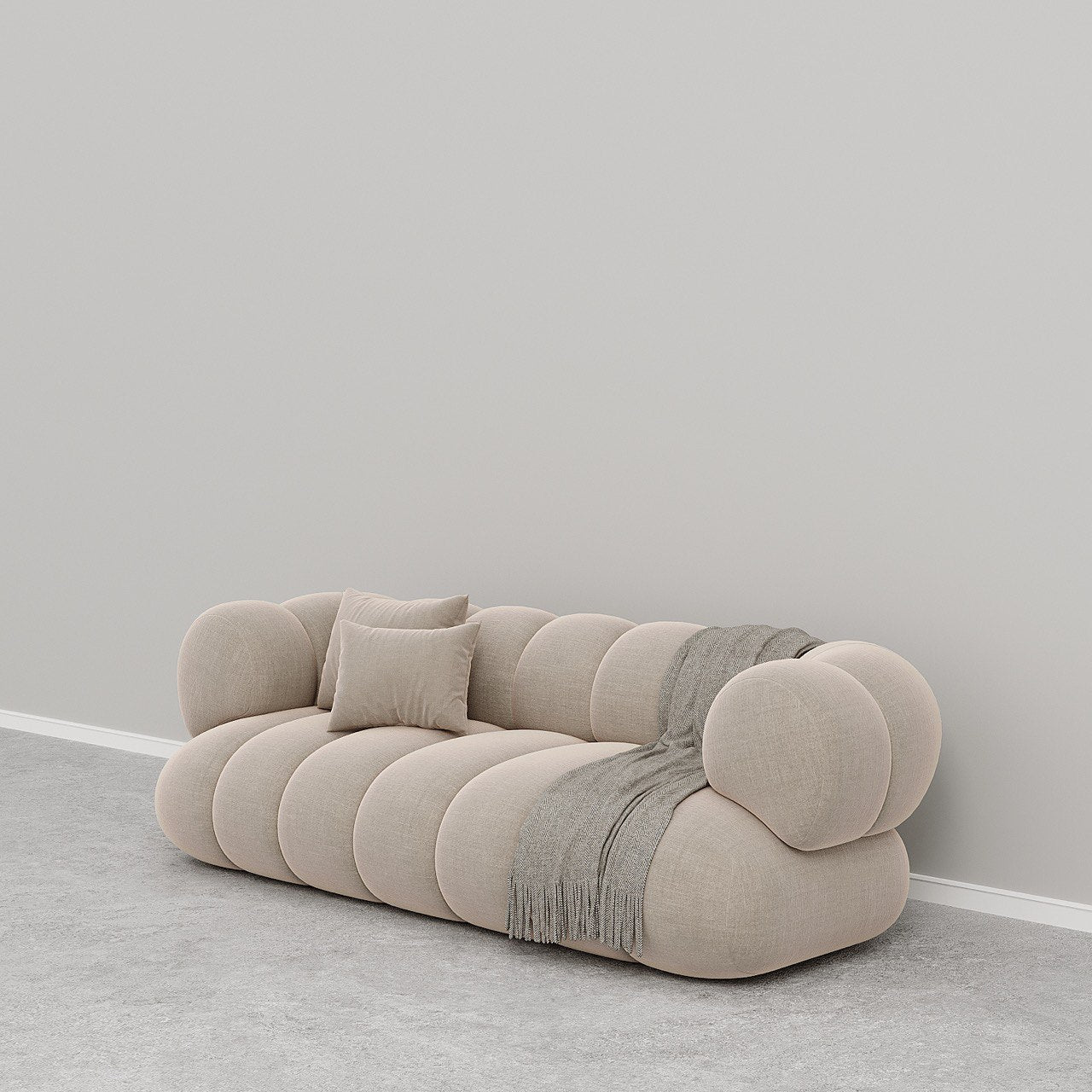 Ava Sofa 3S / Beige Premium Linen