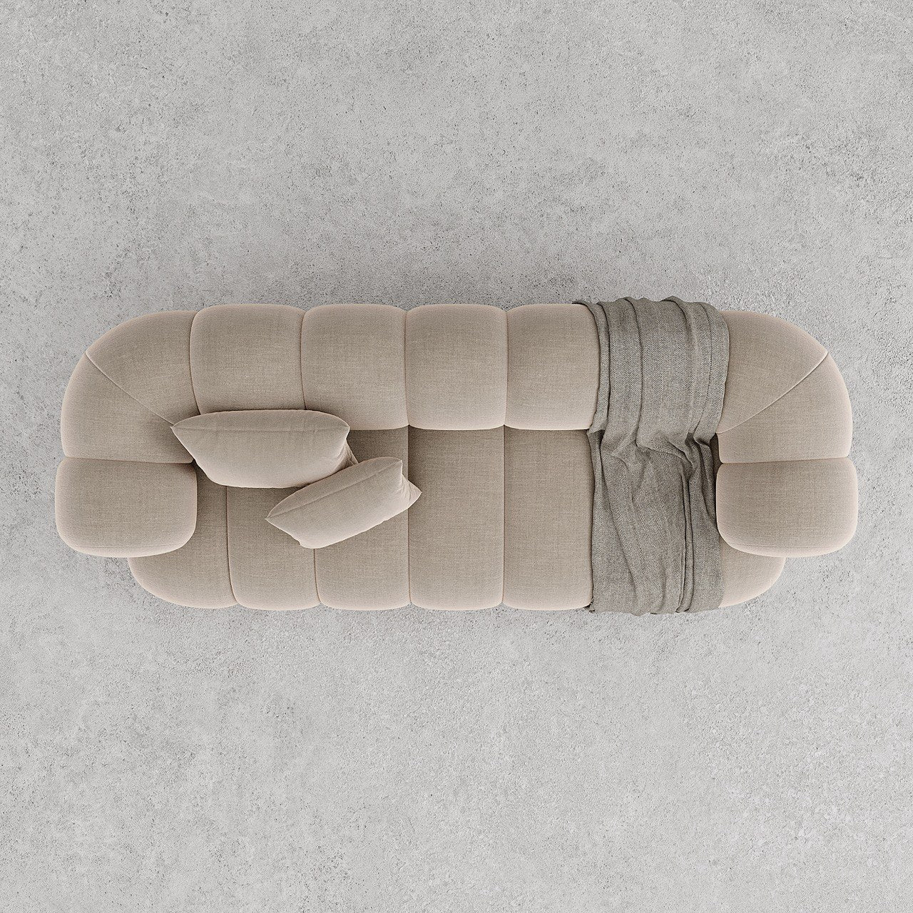 Ava Sofa 3S / Beige Premium Linen