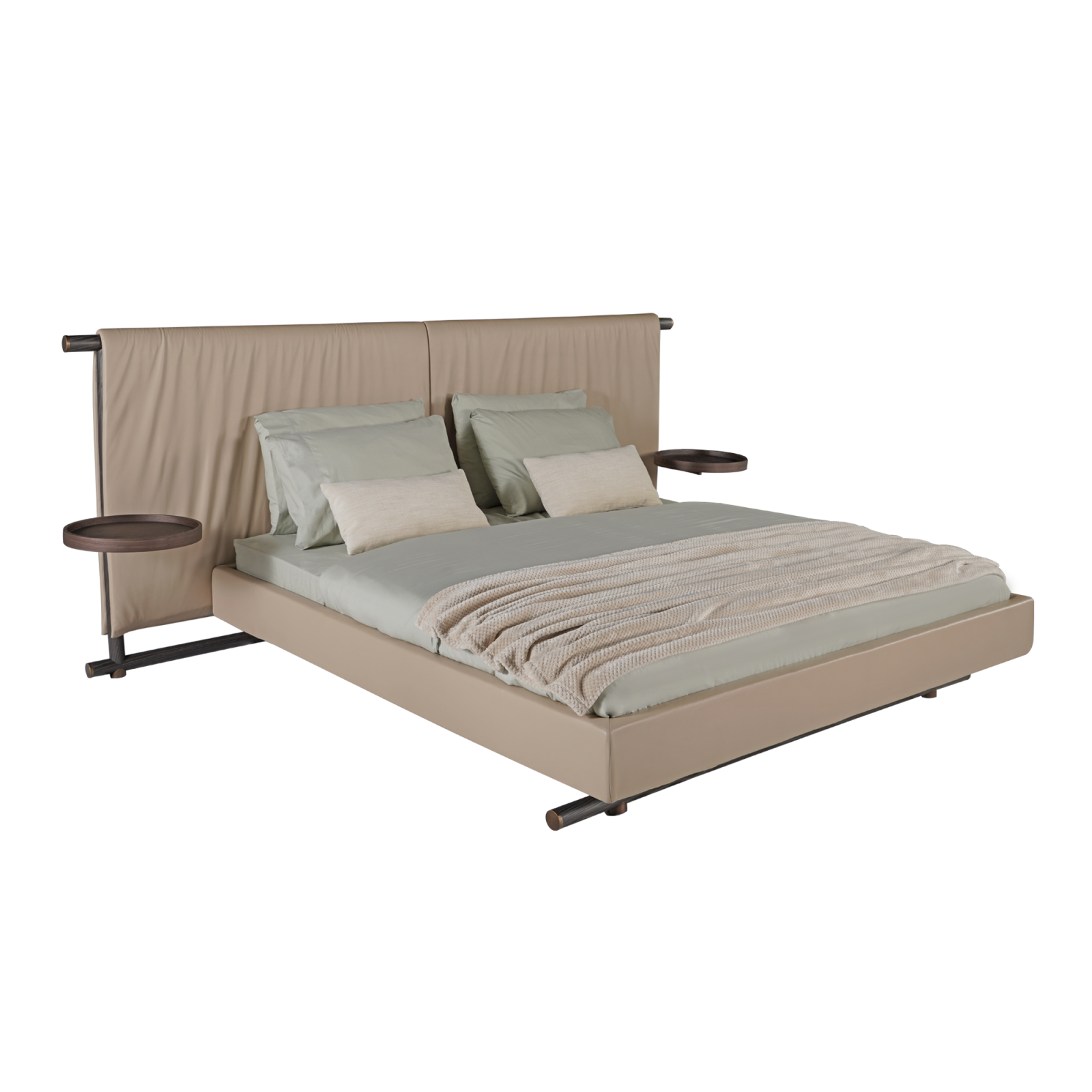 Kimono Bed - Leather & Wood Bed