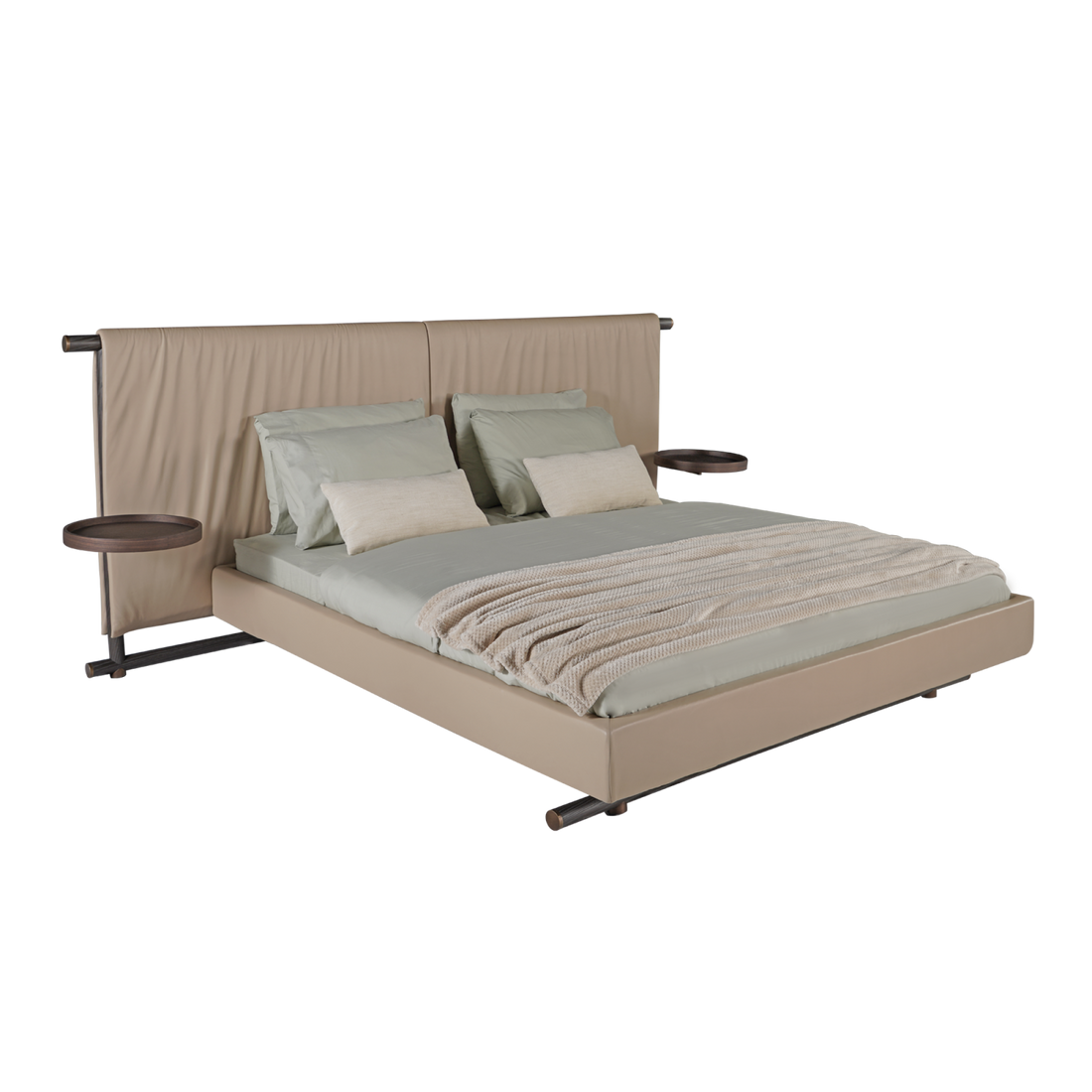 Kimono Bed - Leather & Wood Bed
