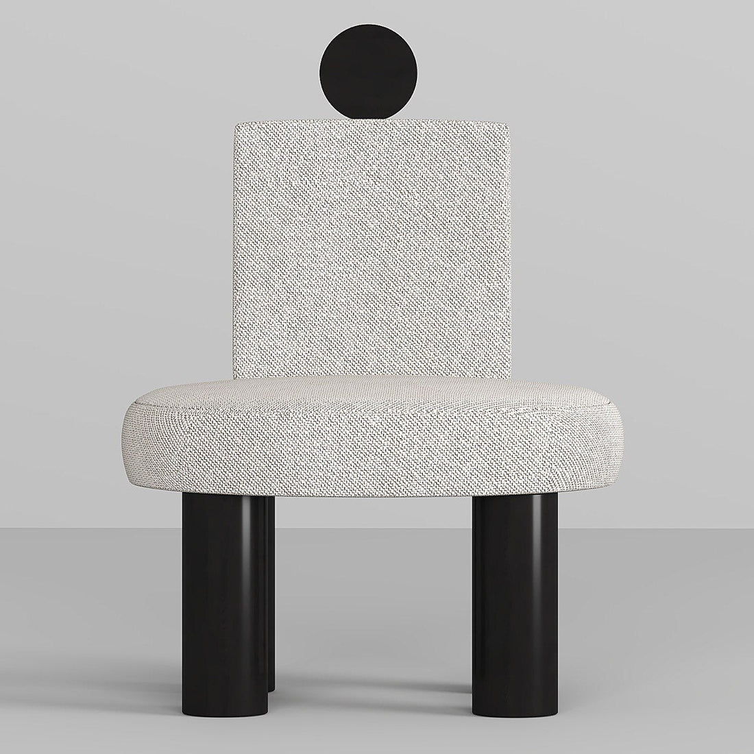 Beco Armchair  / White Jacquard Fabric