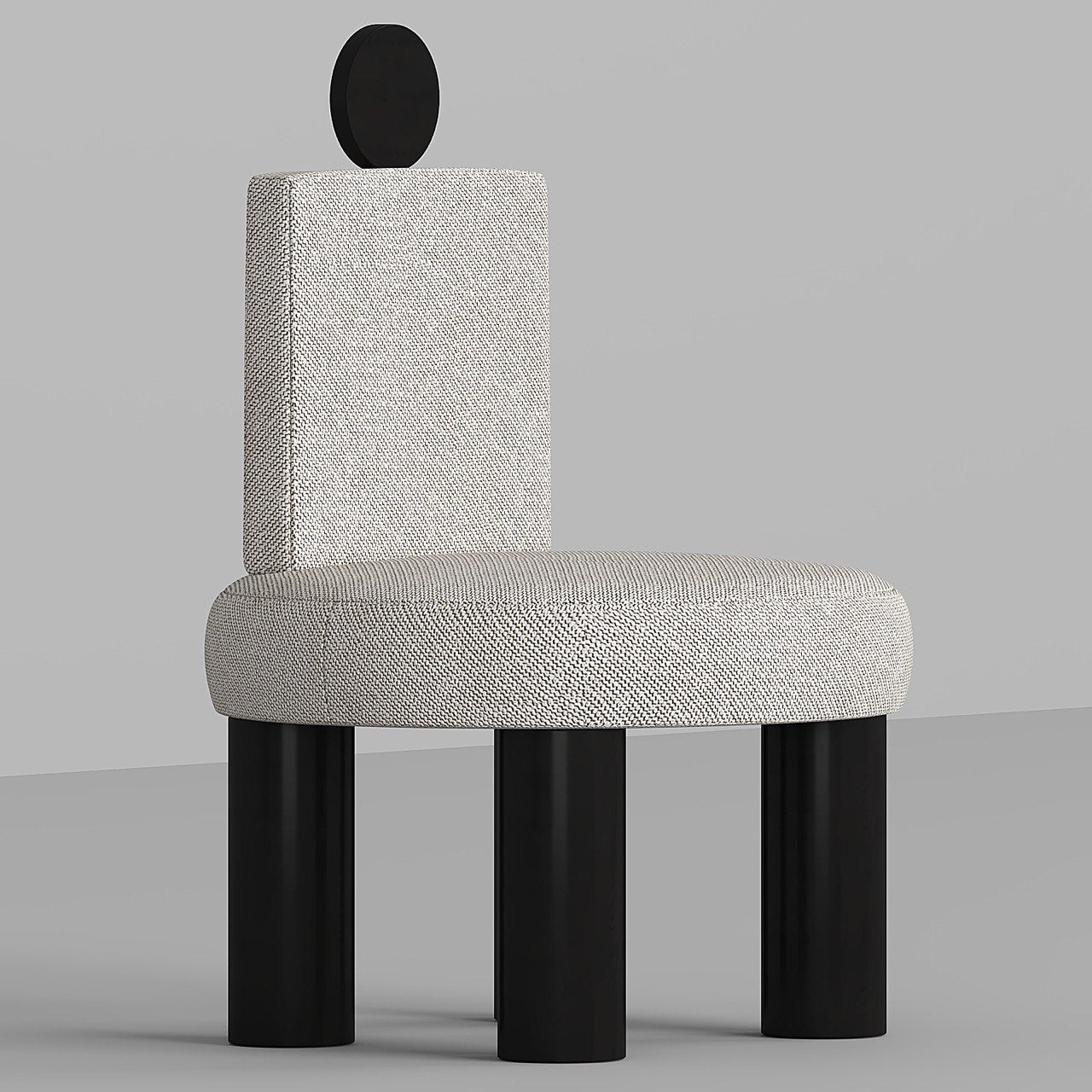 Beco Armchair  / White Jacquard Fabric