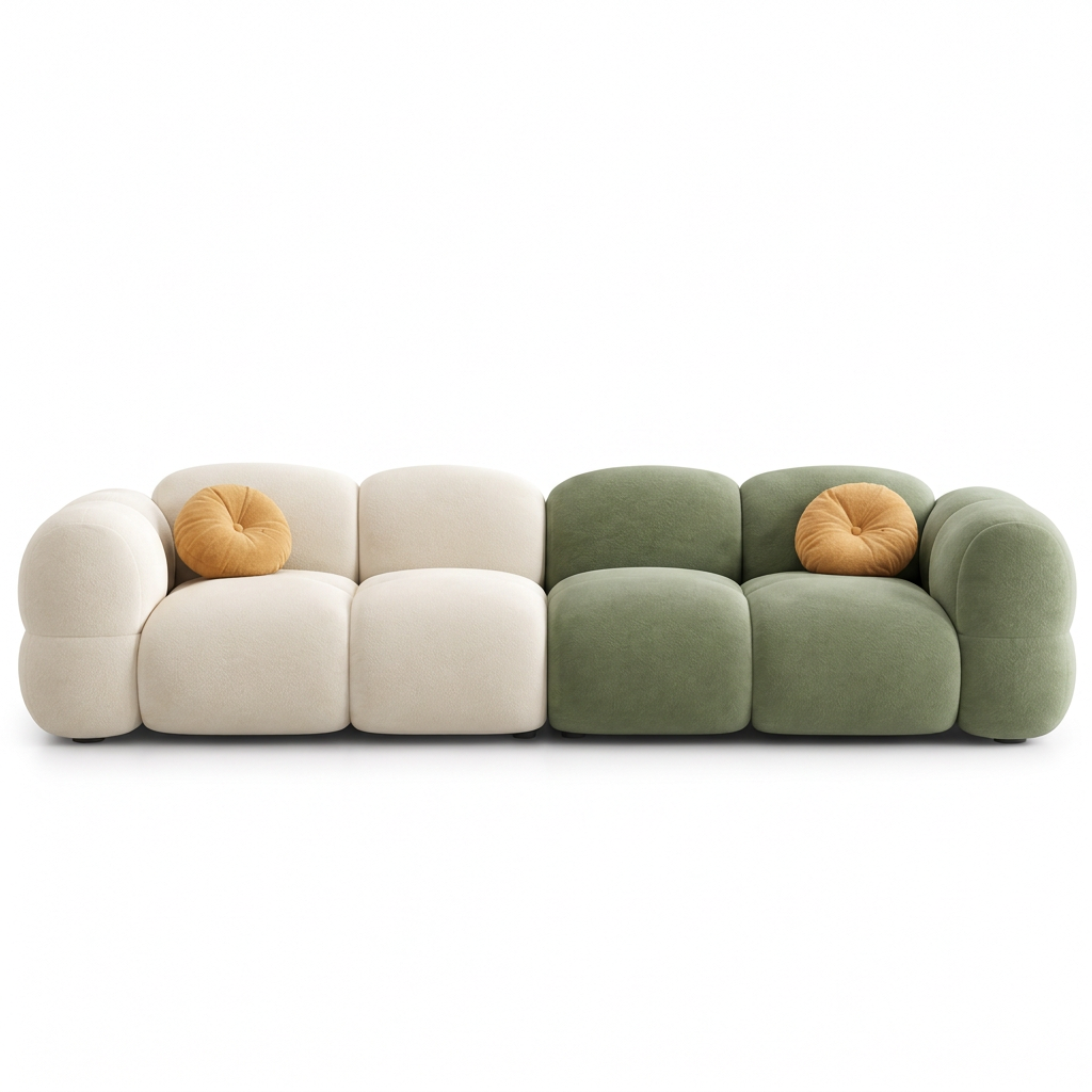 Bellano Mix sofa, straight-on front view on a white background