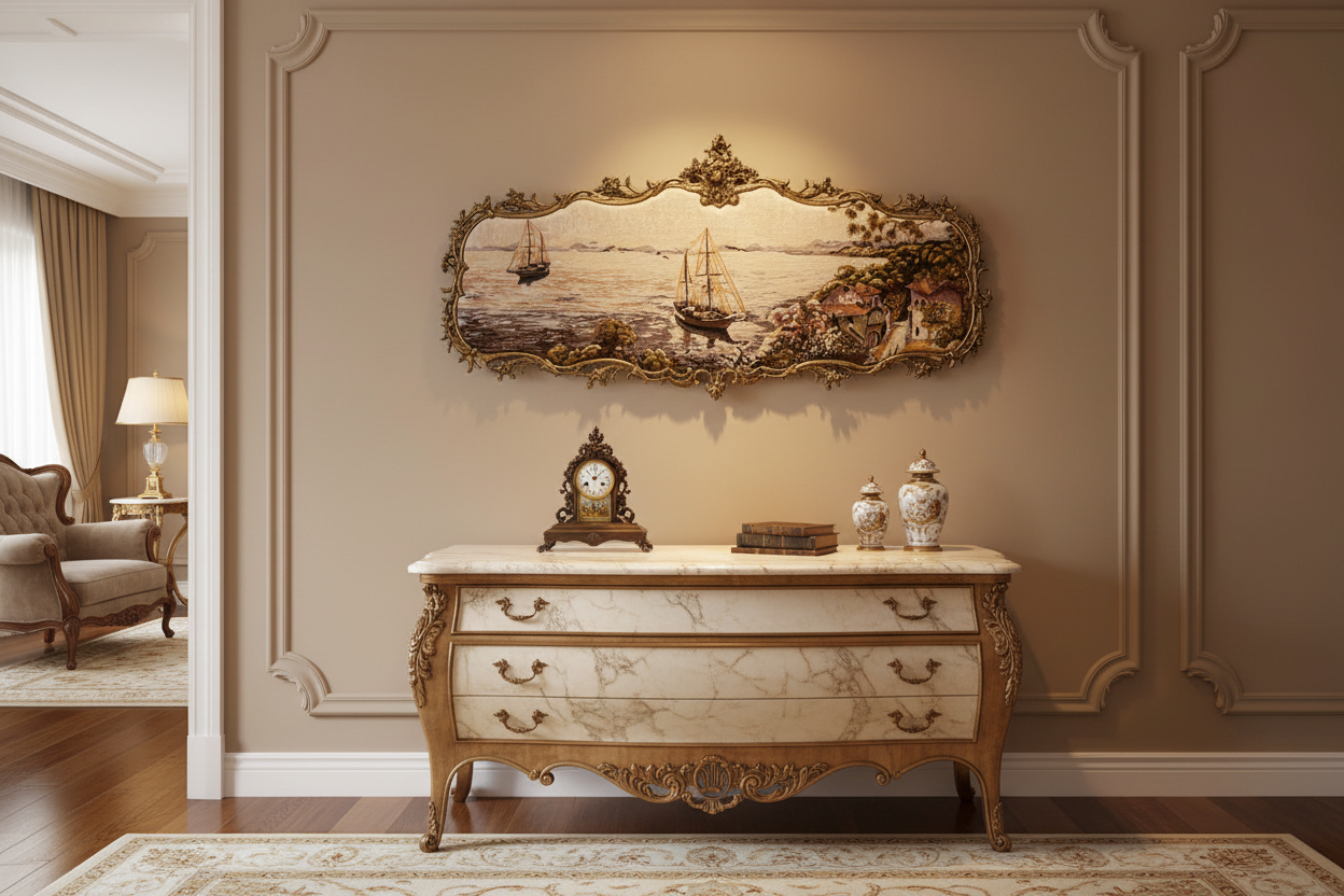 River Tapestry – Antique Brass Goblin Wall Art
