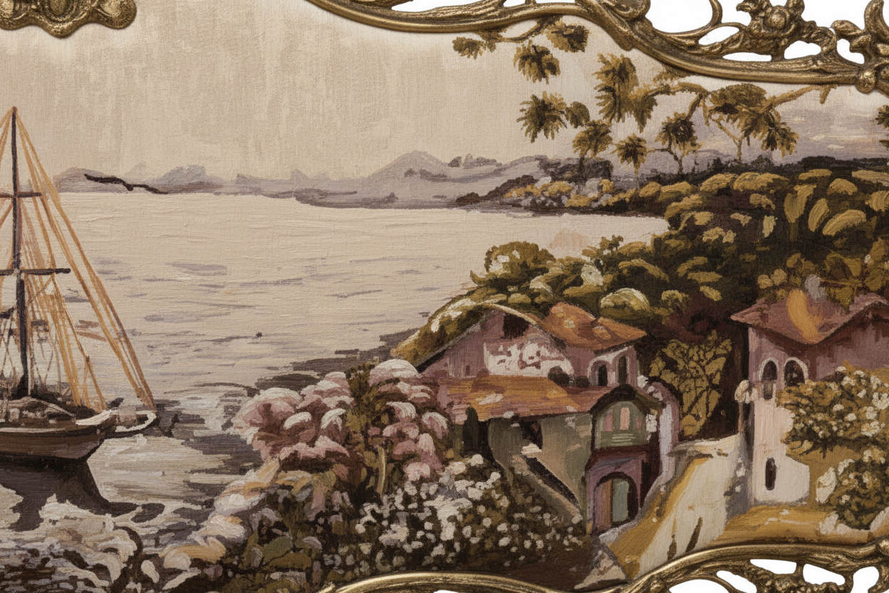 River Tapestry – Antique Brass Goblin Wall Art