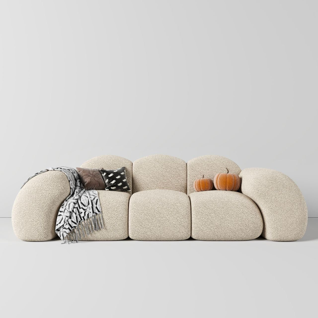 Bronco Sofa 3S / Premium Beige Boucle