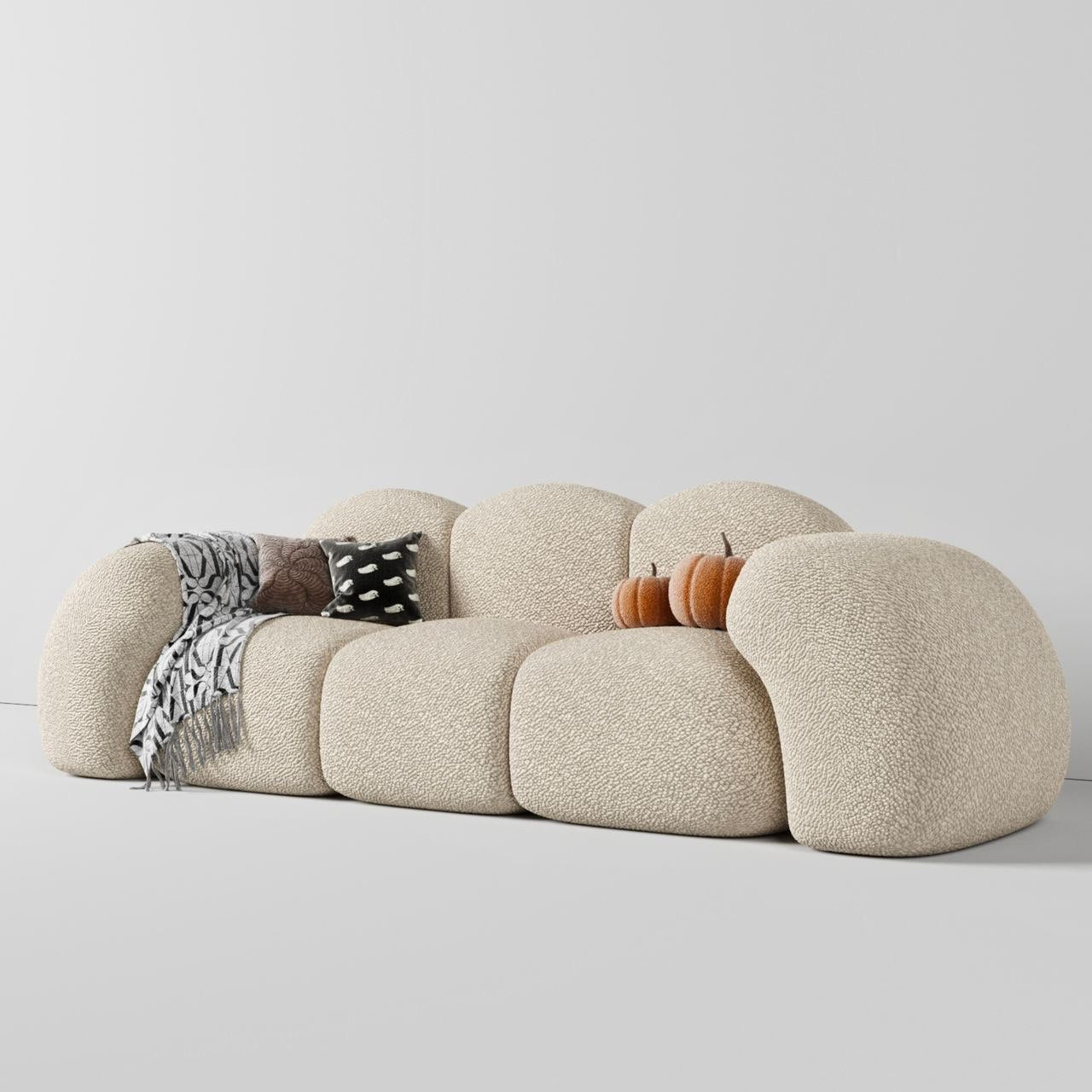 Bronco Sofa 3S / Premium Beige Boucle