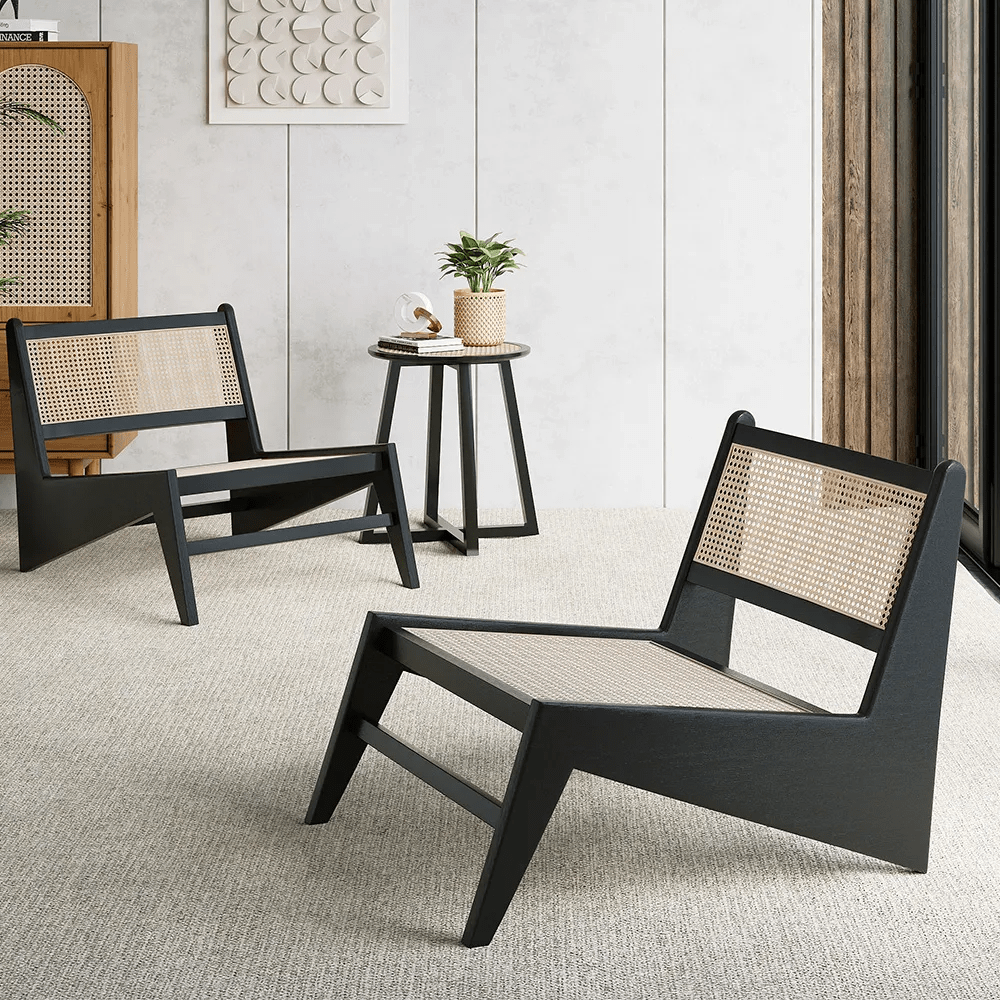 Calabria Wood Lounge Chair  / 56 x 69 CM