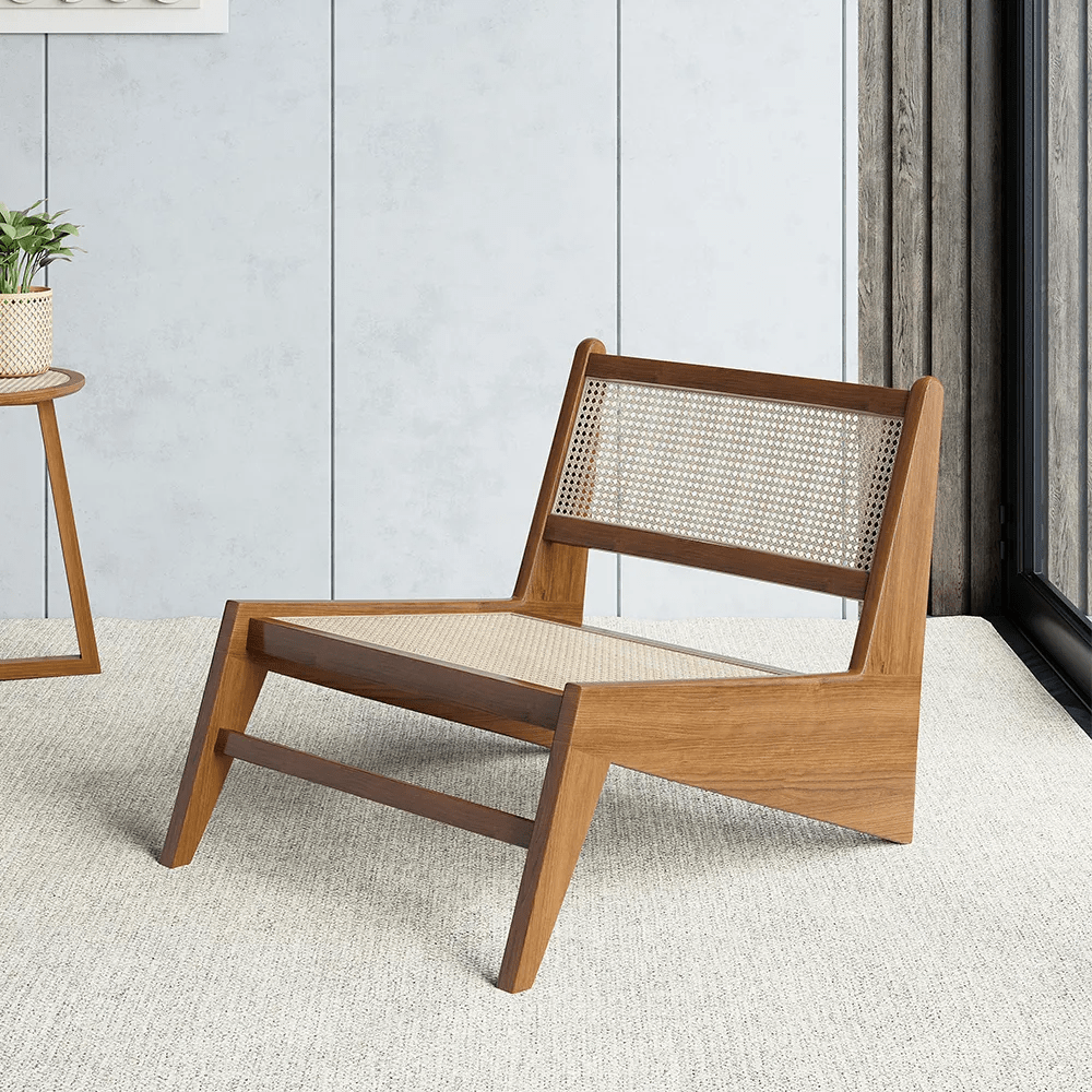 Calabria Wood Lounge Chair  / 56 x 69 CM