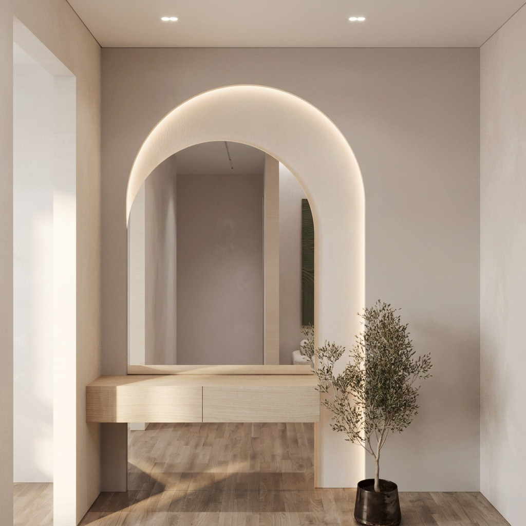 Camden front view in a contemporary entryway