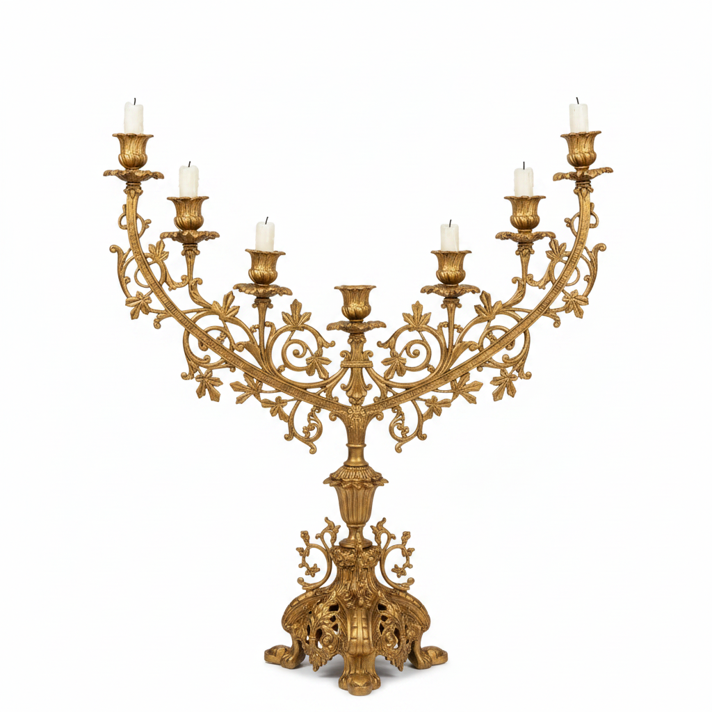 Imperial 7-Lite Solid Brass Candelabra