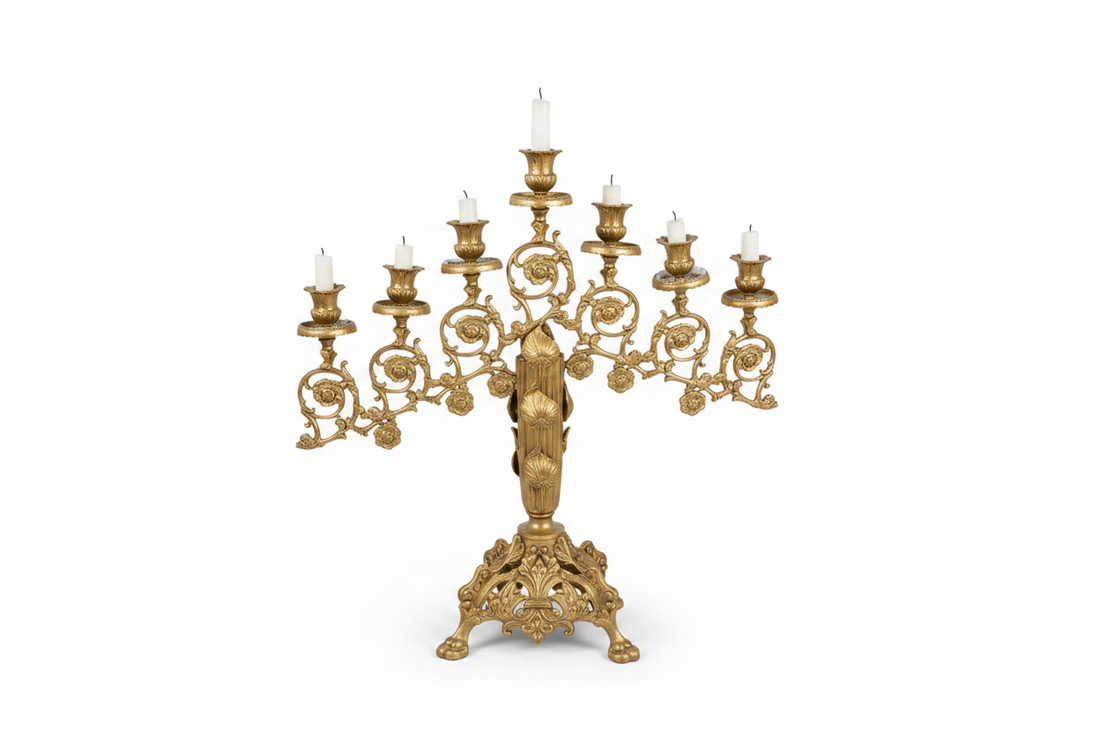 Imperial 7-Lite Solid Brass Candelabra