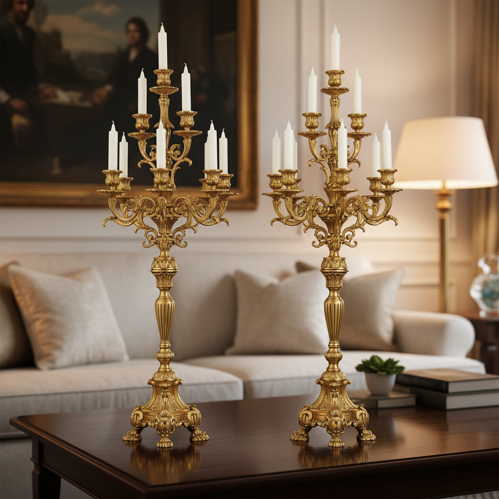 Imperial 7-Lite Solid Brass Candelabra
