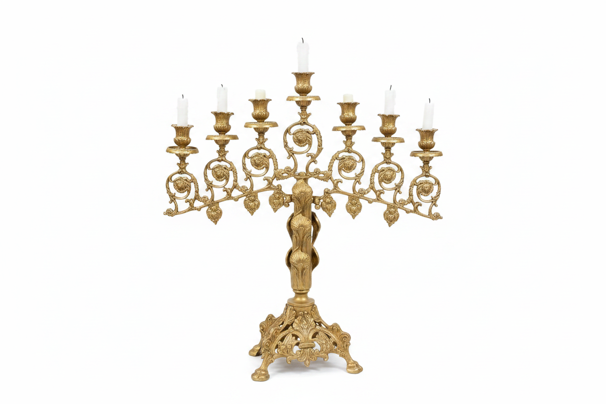 Imperial 7-Lite Solid Brass Candelabra