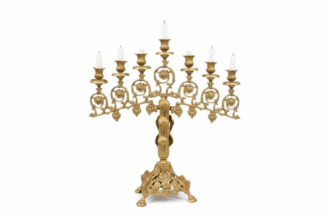Imperial 7-Lite Solid Brass Candelabra