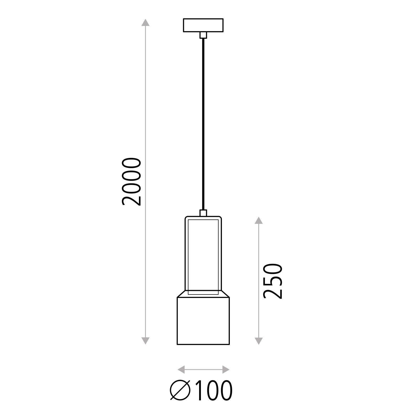 Ceiling Lamp Inda / Metal & Glass