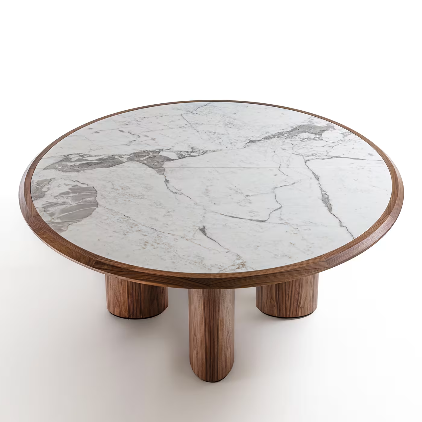 Valdora Round Carrara Marble Dining Table