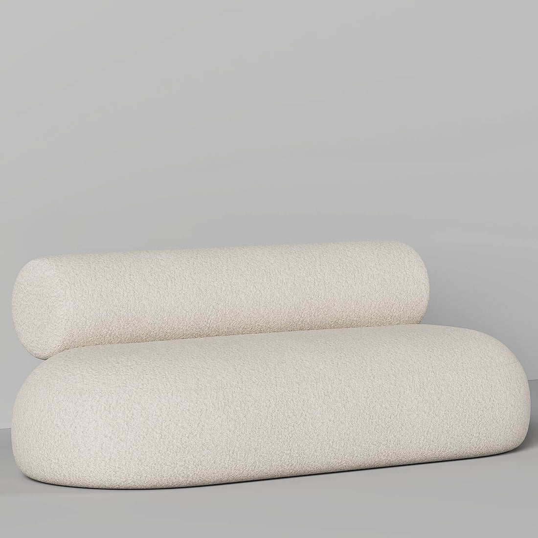 Clio Sofa 3S / White Boucle