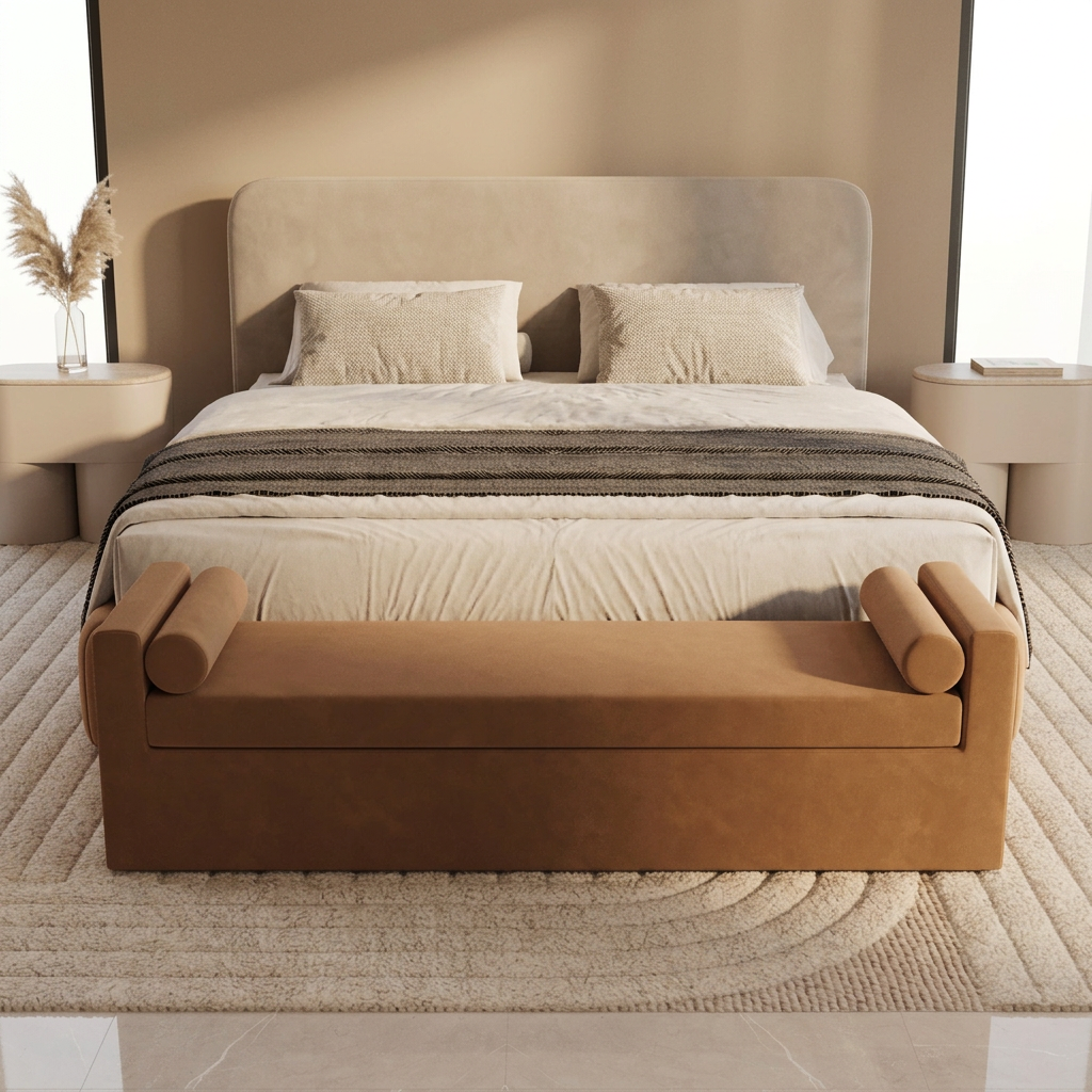 Connie bench in a bedroom