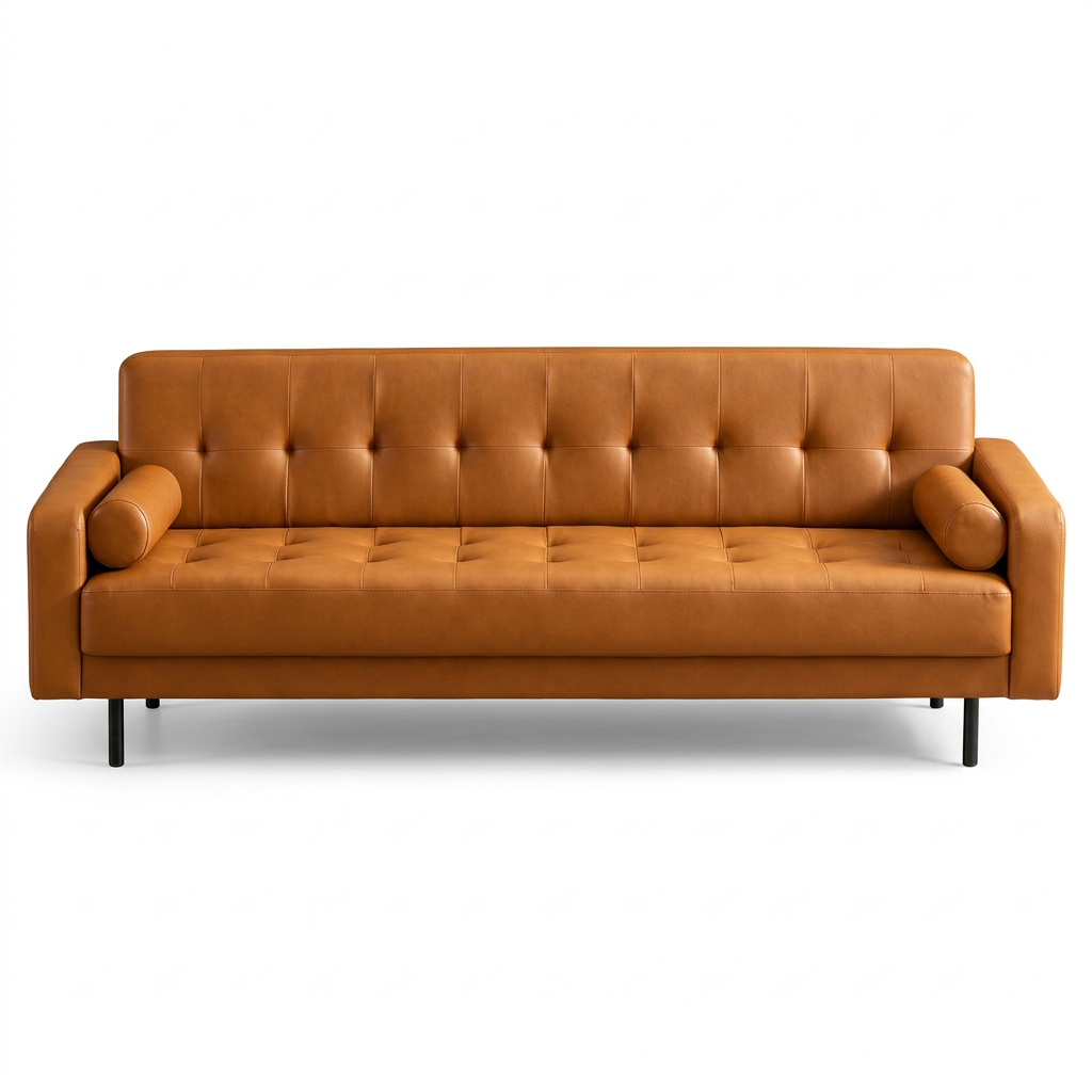 Corven sofa, head-on front view on a white background