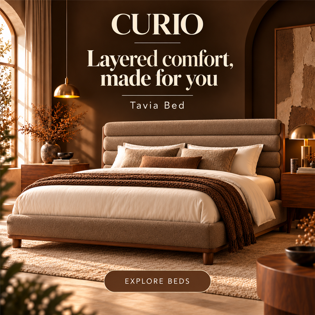CURIO campaign creative for Tavia Bed