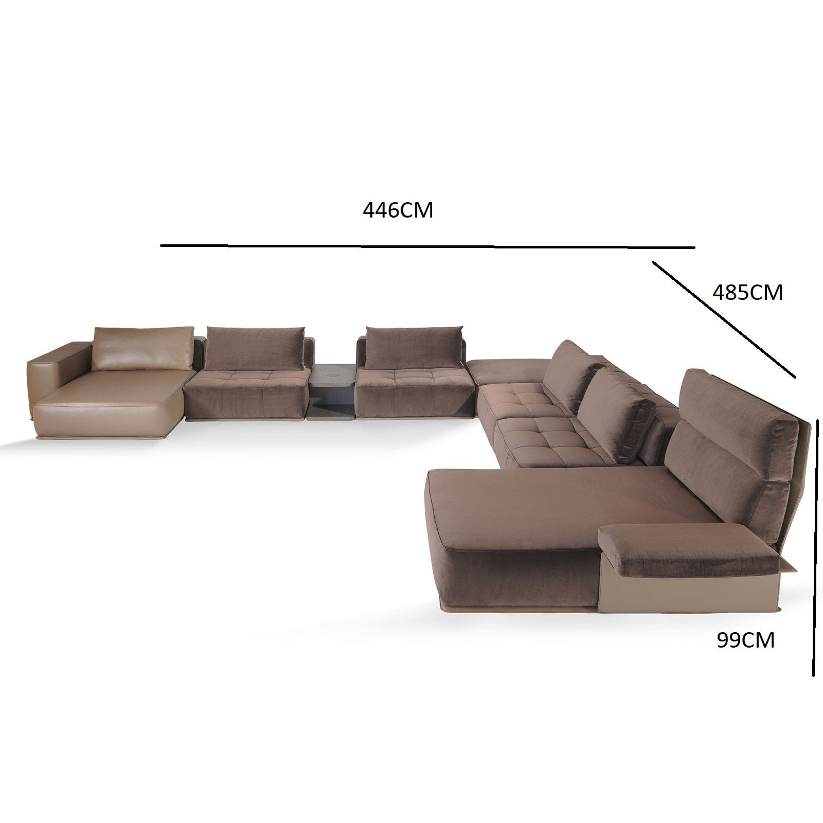 Avelis Linen Corner Sectional Sofa