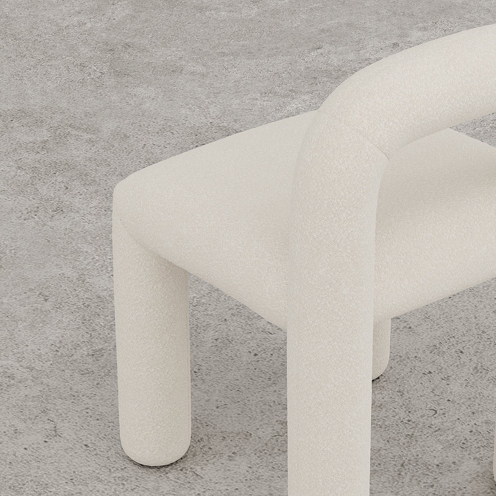 Kenji Armchair / White Boucle