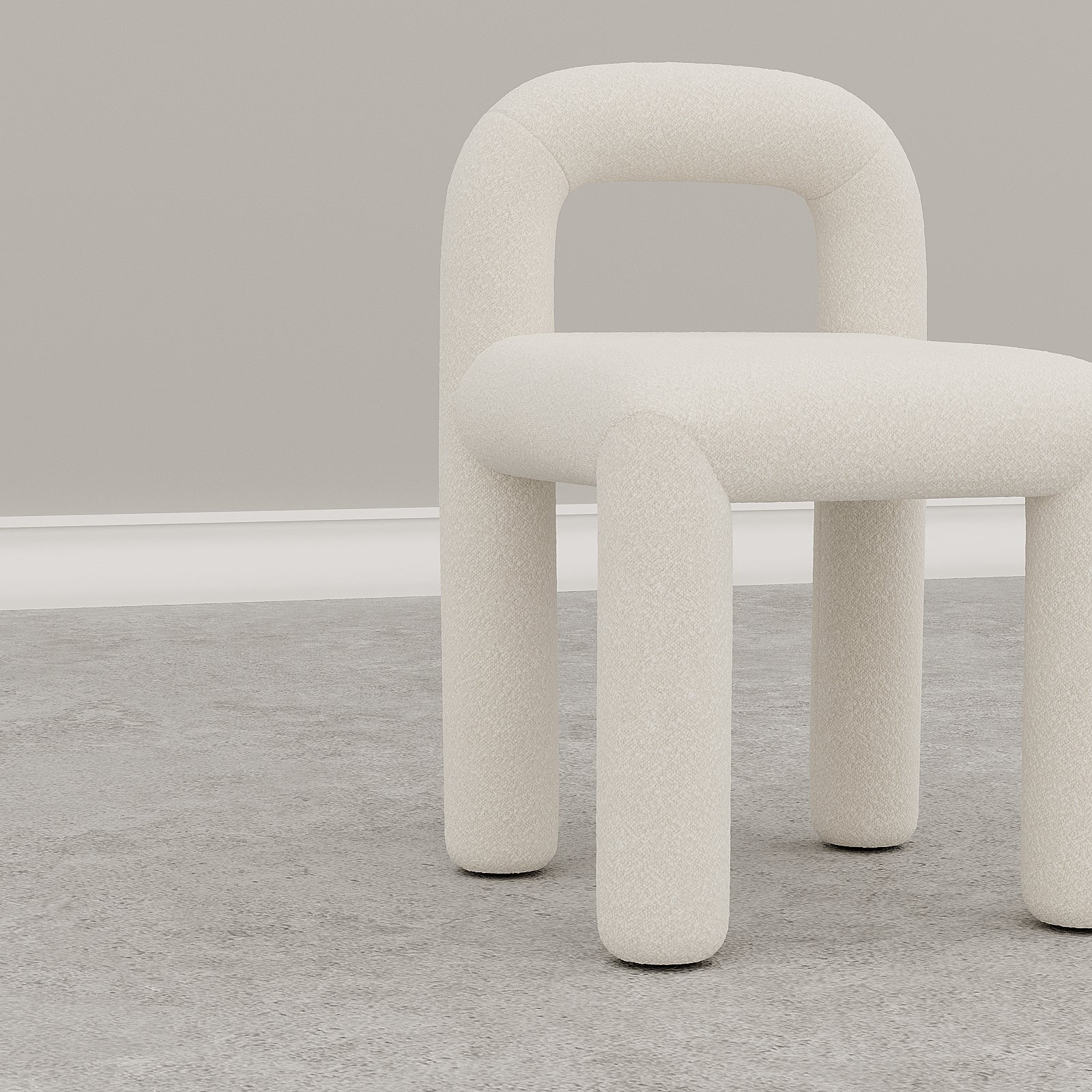 Kenji Armchair / White Boucle