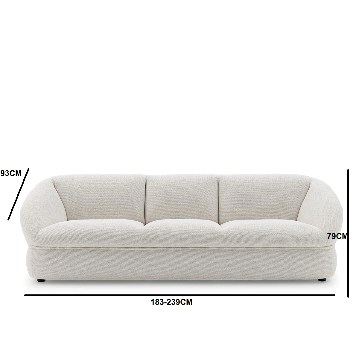 Orel Sofa - Curved Fabric Sofa