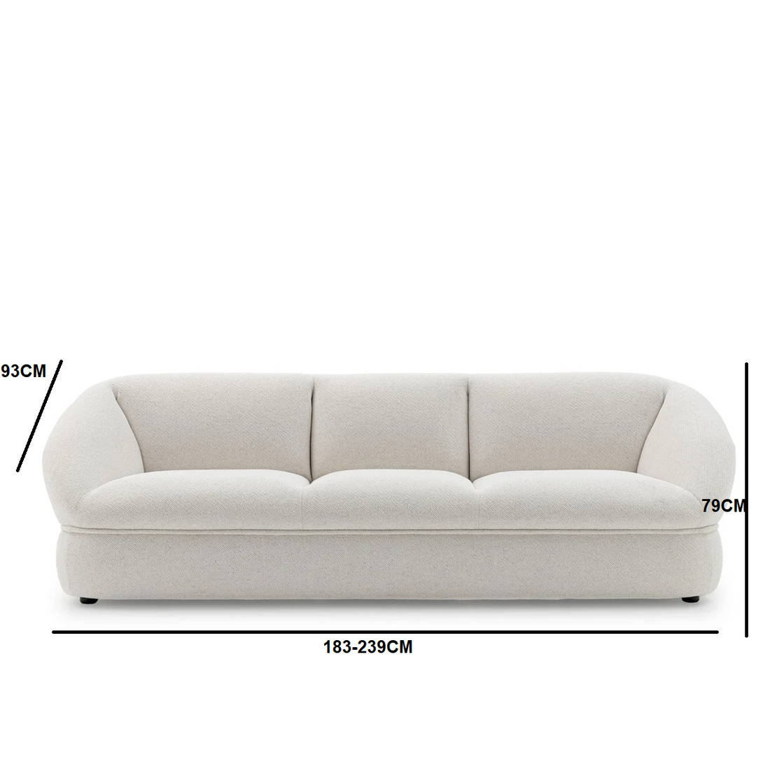 Orel Sofa - Curved Fabric Sofa