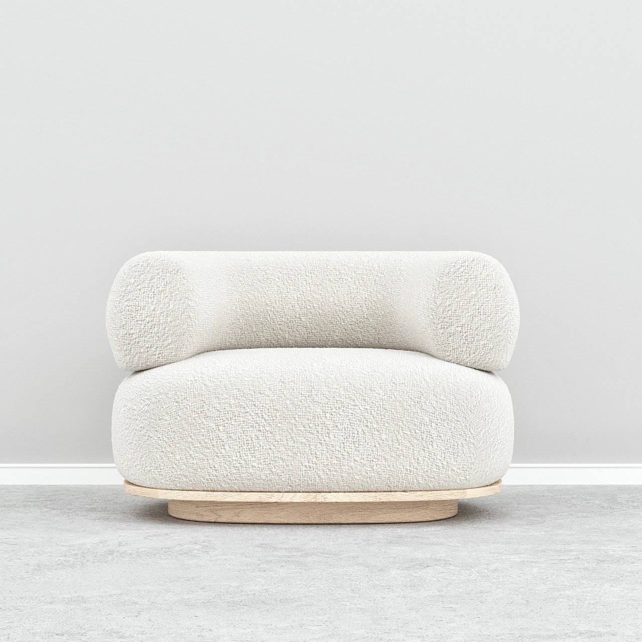 Dreamy Armchair / White Boucle