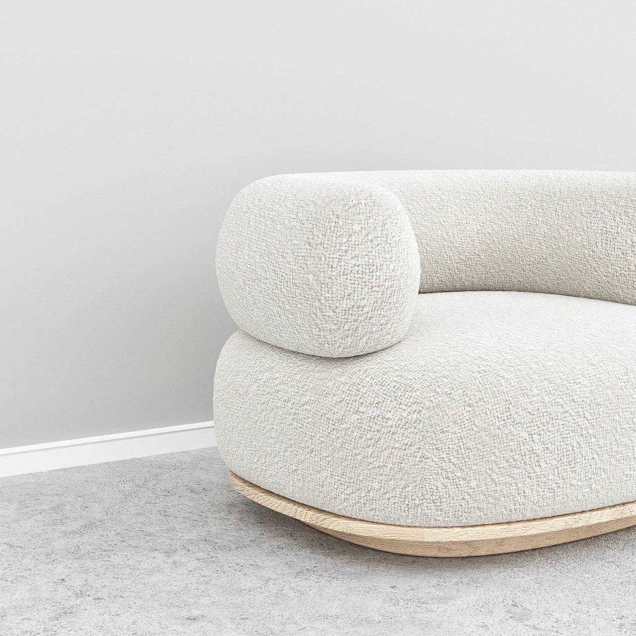 Dreamy Armchair / White Boucle