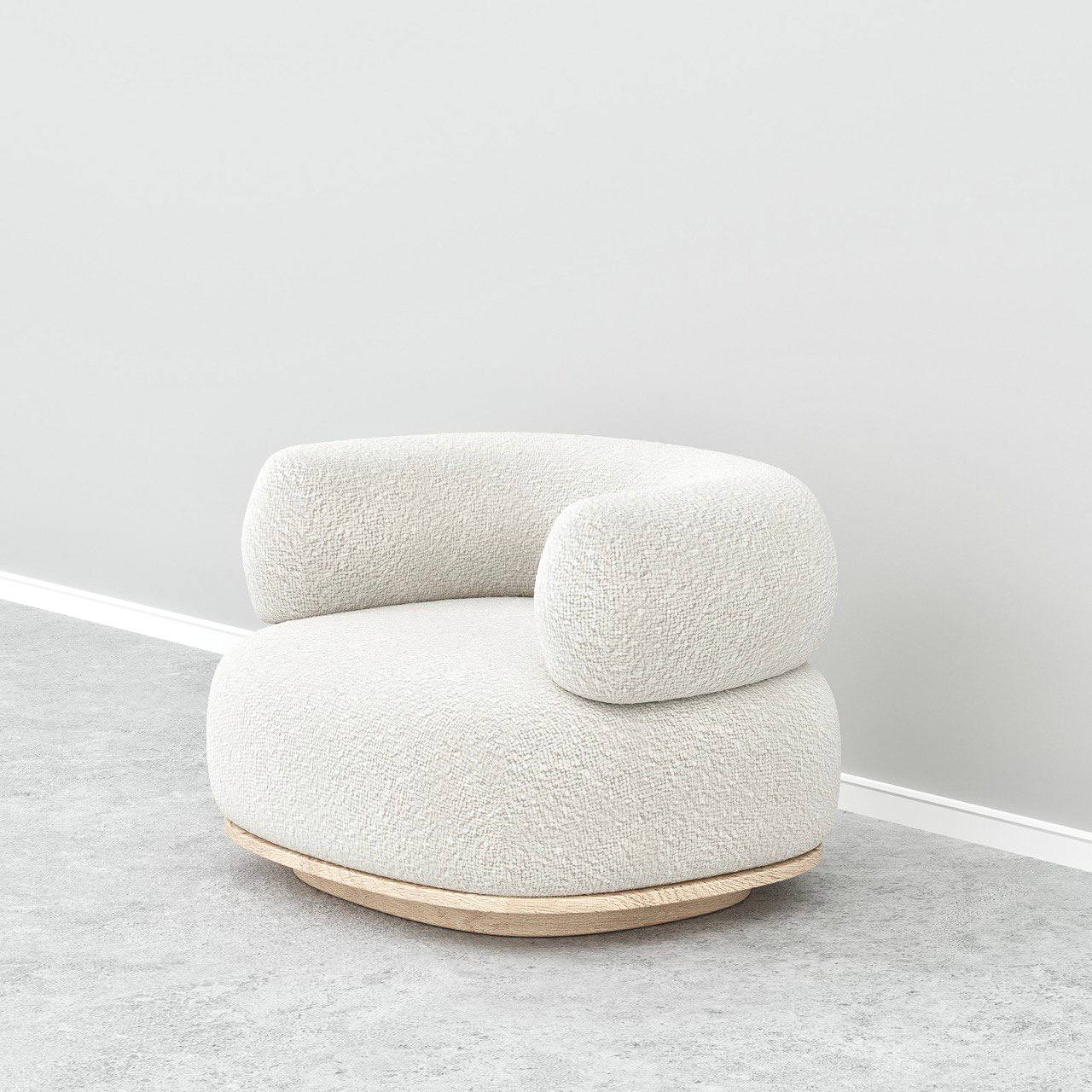 Dreamy Armchair / White Boucle