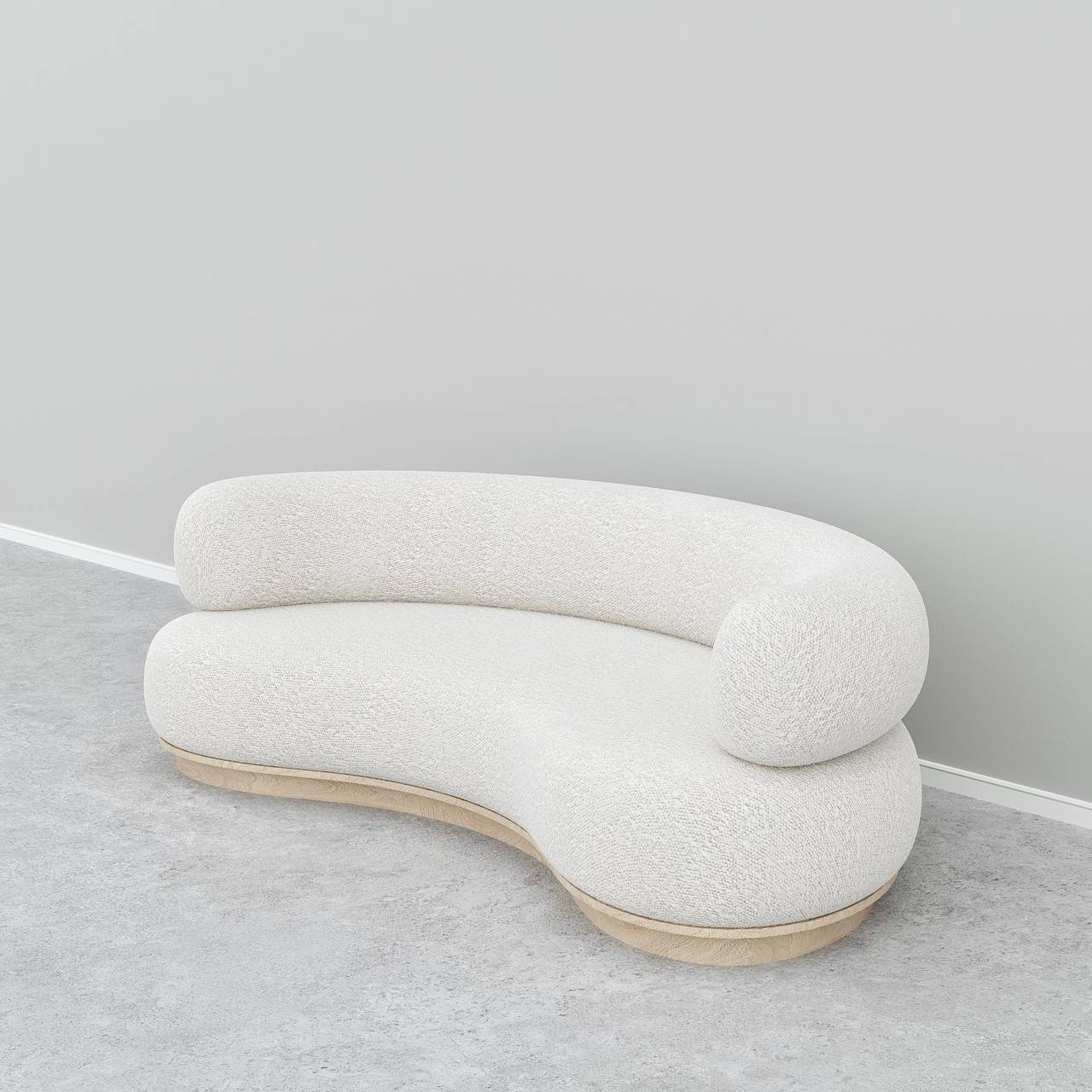 Dreamy Sofa 3S / White Boucle